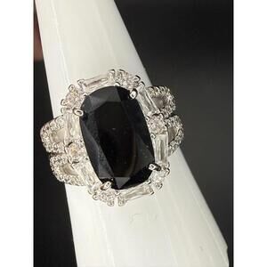 Bomb Party Ringed Heartstrings Black Onyx ring Size 7